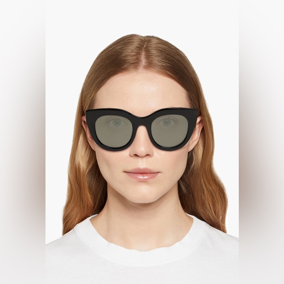 LE SPECS Air Heart cat-eye acetate and gold-tone sunglasses main image 4
